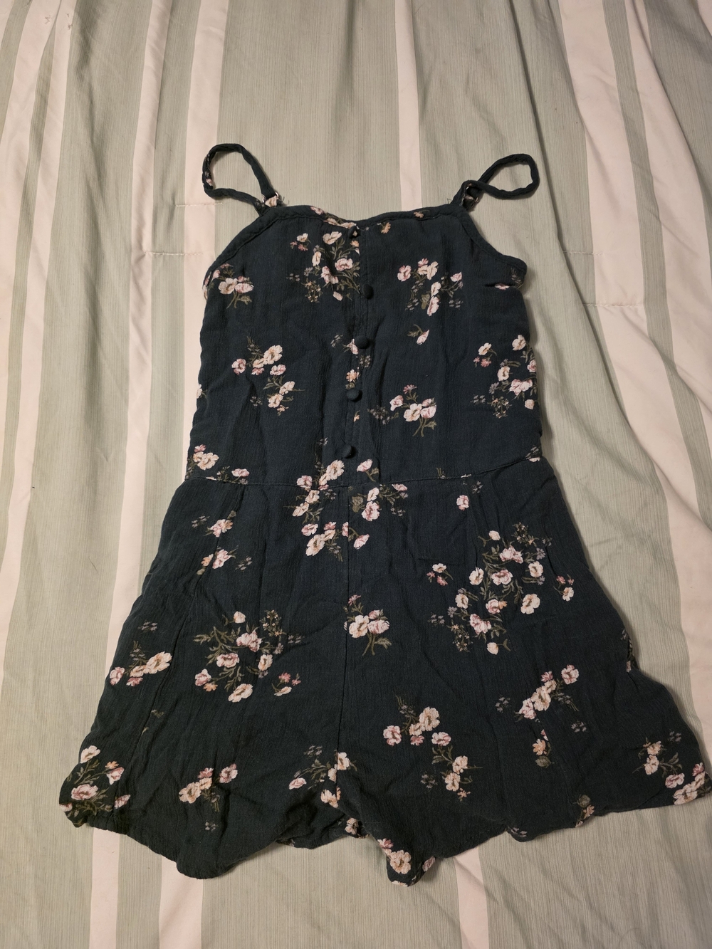 Abercrombie & Fitch Navy Floral Girls Romper